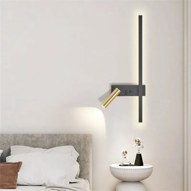 Éclairage Moderne | Applique Murale Design avec Liseuse LED et Bras Articulé | Élégante Décoration pour Chambre 0
