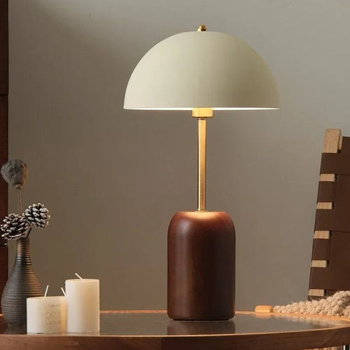 Lampe À Poser Design en Bois Massif avec Abat-Jour Épuré | Ambiance Chaleureuse pour Intérieur 0