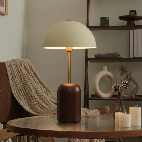 Lampe À Poser Design en Bois Massif avec Abat-Jour Épuré | Ambiance Chaleureuse pour Intérieur 1