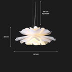 Suspension Blanche | Luminaire Floral avec Lumière Douce | Design Contemporain pour Ambiance Apaisante 6