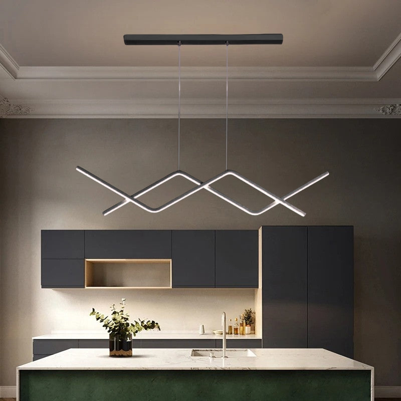 Suspension LED Moderne | Éclairage Épuré avec Lumière Douce | Solution Économique pour Cuisine Élégante 0