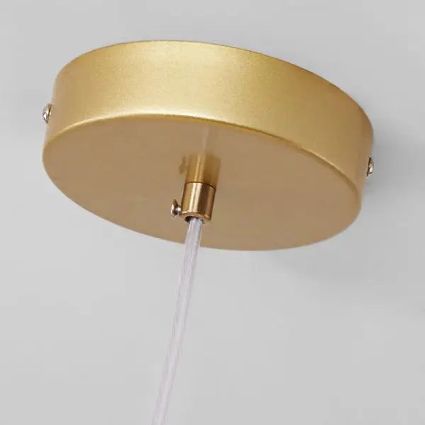 Suspension Linéaire Dorée | Éclairage Doux avec Globes Opalins | Ambiance Chaleureuse pour Espace Moderne 8