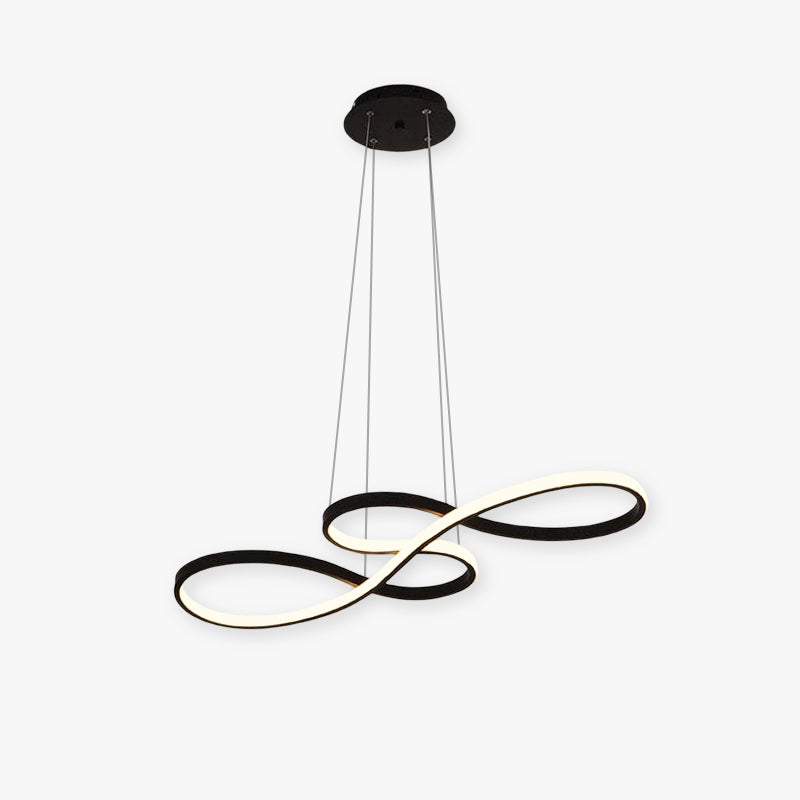 Suspension Linéaire Nordique | Éclairage Dimmable en Métal et Gel de Silice | Design Élégant pour Salon et Chambre 1